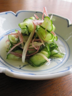 きゅうりとみょうがの酢の物